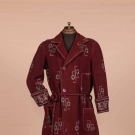 BURGUNDY BEACON STYLE ROBE, 1930s