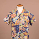 PRINTED RAYON HAWAIIAN SHIRT, 1940s