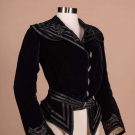 BLACK SILK VELVET JACKET, C. 1900