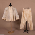 LADIES’ STRIPED SILK PAJAMA SET, 1930s