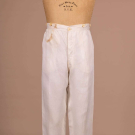 WHITE LINEN SATEEN PANTS, 1840s
