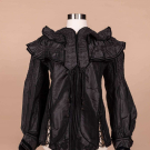 BLACK SILK TAFFETA JACKET, 1890s