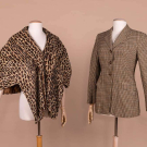 HOUNDSTOOTH HACKING JACKET &amp; FAUX FUR CAPELET, 1950s