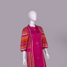 PIERRE BALMAIN STRIPED LINEN COAT, PARIS, 1960s