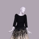 RUDOLF EMBROIDERED CHIFFON &amp; JERSEY EVENING DRESS, USA, 1950s