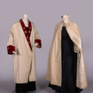 TWO CREAM WOOL BROADCLOTH EVENING COAT OR CLOAK, BERLIN, C. 1918 &amp; 1890s