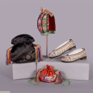 COLLECTION OF EMBROIDERED SILK ACCESSORIES, CHINA, EARLY 20TH C