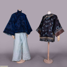 TWO EMBROIDERED OR CUT VELVET ROBES, CHINA, EARLY 20TH C