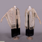 TWO EMBROIDERED SILK MANTON DE MANILA EVENING CAPES, 1910-1920