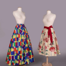 TWO NOVELTY PRINT OR EMBROIDERED SKIRTS, ITALY, 1940s &amp; 1960s