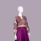 OSCAR DE LA RENTA METALLIC EVENING DRESS, EARLY 1970s