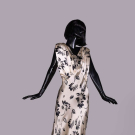 SILK SATIN BIAS CUT EVENING GOWN, EARLY 1930s