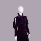 PURPLE VELVET EVENING DRESS, c. 1937
