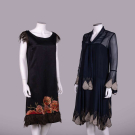 TWO EMBROIDERED ART DECO AFTERNOON OR EVENING DRESSES, 1926 - 28