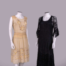TWO CROCHET OR EMBROIDERED DRESSES, 1920s