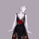 ART DECO APPLIQUE EVENING GOWN, 1930s