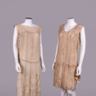 TWO EMBROIDERED TULLE AFTERNOON DRESSES, 1920s