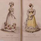 THREE BOUND ANNUAL VOLUMES OF THE LADY’S MAGAZINE, LONDON, 1821 - 1823
