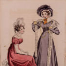 FIVE BOUND VOLUMES LADIES’ MONTHLY MUSEUM, LONDON, 1825 - 1827