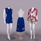 TWO PRINTED RESORT ENSEMBLES, ITALY &amp; BARBADOS, 1950s