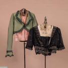 TWO CHARMING ANTIQUE BODICES, 1890S - 1900S