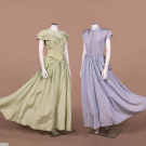 TWO TAFFETA EVENING GOWNS, LATE 1940S - EARLY 1950S