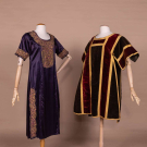 EMBROIDERED KAFTAN &amp; CHURCH VESTMENT W/ METALLIC BRAID TRIM