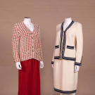 TWO ADOLOFO KNIT SKIRT SUITS, 1980S