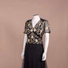 SOUTACHE &amp; NET EVENING DRESS