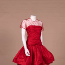 GEOFFREY BEENE RED PARTY DRESS, C. 1990