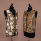 TWO BEADED &amp; SEQUIN PARTY VESTS, HONG KONG, 1960S