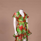 ARNOLD SCAASI FLORAL PARTY DRESS, 1992