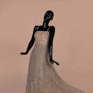 BEADED NET EVENING GOWN, 1990S