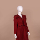 MARY MCFADDEN CRIMSON TEXTURED EVENING ENSEMBLE, 1995