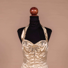 CREAM SATIN SHOWGIRL COSTUME, MID 20TH C
