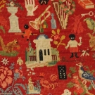 FOLK ART NEEDLEWORK, c. 1875