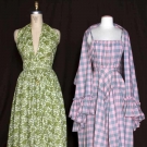TWO CASHIN PRINTED SUMMER GOWNS, 1942 &amp; 1954