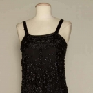 JET BEADED BLACK EVENING DRESS, 1920s