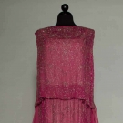 BEADED ROSE CHIFFON FLAPPER DRESS