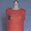CRYSTAL BEADED ORANGE PARTY DRESS, MID 1920s