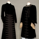 TWO BLACK VELVET COATS, 1905 &amp; 1915