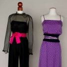TWO DIOR EVENING ENSEMBLES, 1970-1980s