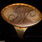 GENT'S HAIR MOURNING RING, 1814