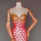 PINK SEQUIN ENCRUSTED BALL GOWN, 1950s