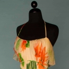 PRINTED CHIFFON HOSTESS GOWN, 1940s