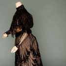 BLACK LACE TEA GOWN, c. 1905