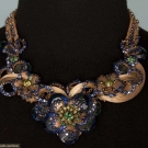HASKELL BLUE JEWELED NECKLACE, 1940-1950