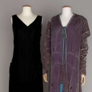 TWO VELVET PARTY DRESSES, 1920s
