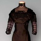 BLACK SILK TEA GOWN, c. 1910