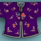 EMBROIDERED PURPLE ROBE, CHINA, EARLY 20TH C